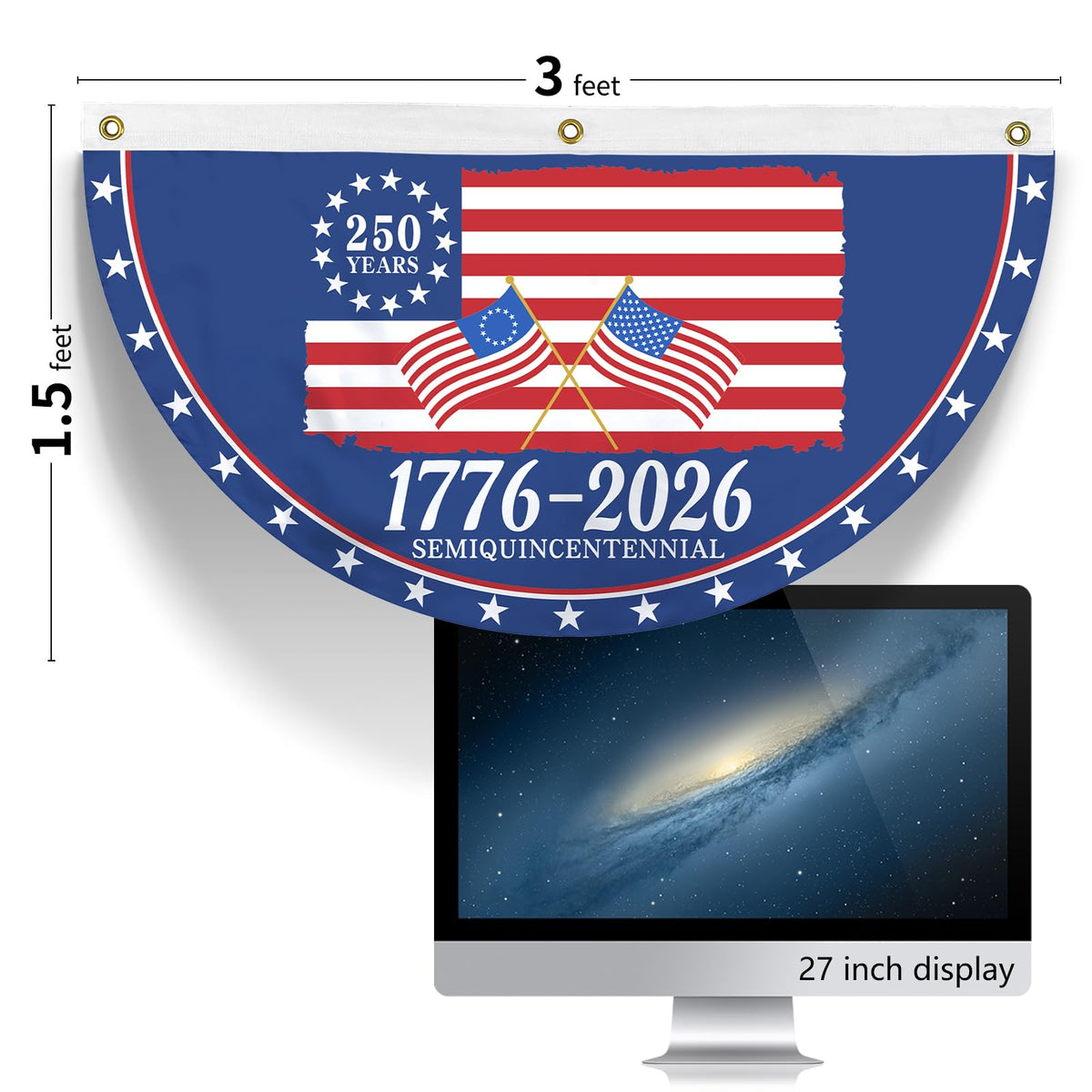 Probsin outdoor banner with brass grommets for easy hanging