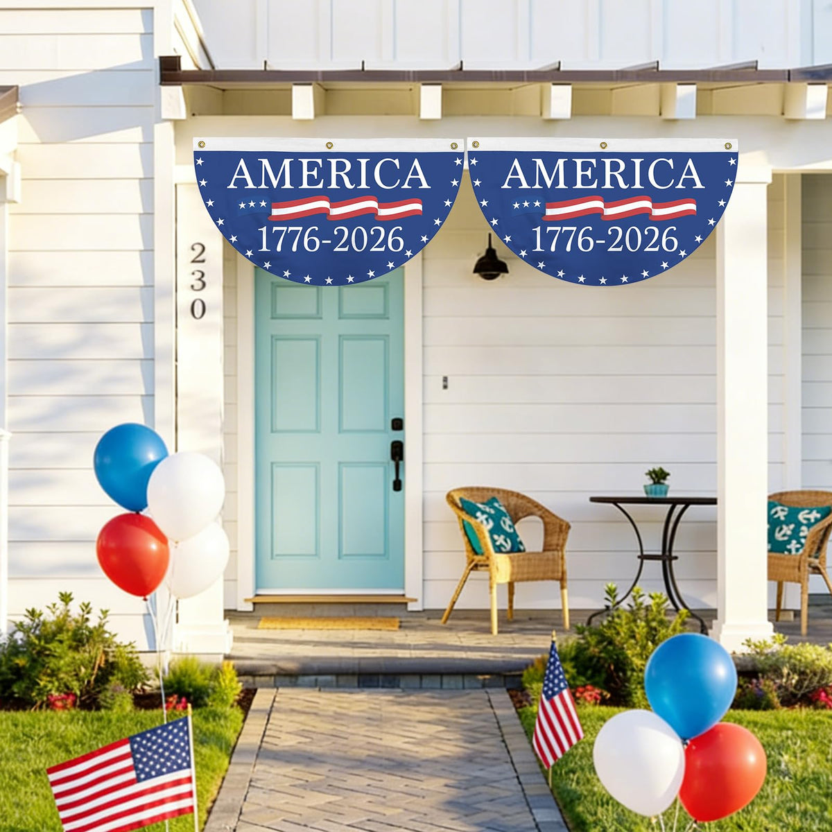 Probsin outdoor indoor patriotic banner for classrooms and venues.