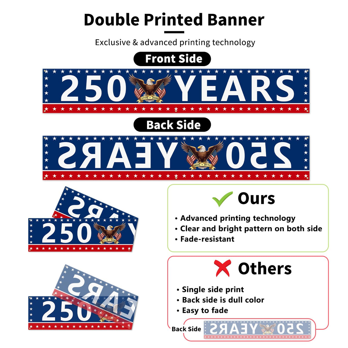 Probsin oversized 120x20 banner for high-visibility outdoor display.