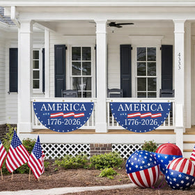 Probsin sun-resistant polyester bunting keeps color in sun.