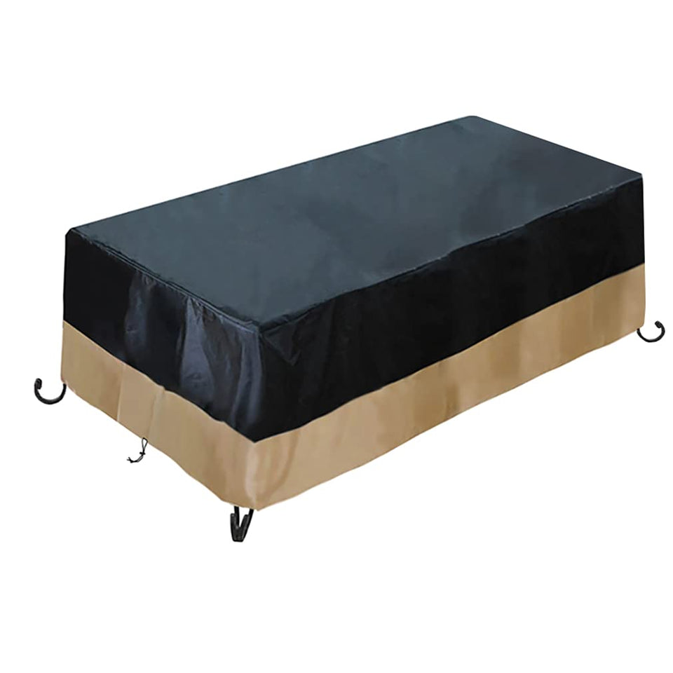 ProHome Direct heavy-duty fire pit cover showing rugged waterproof polyester protection