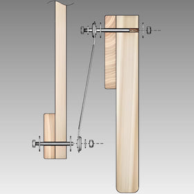 Project Patio durable zinc-chromate steel brackets resist weather.