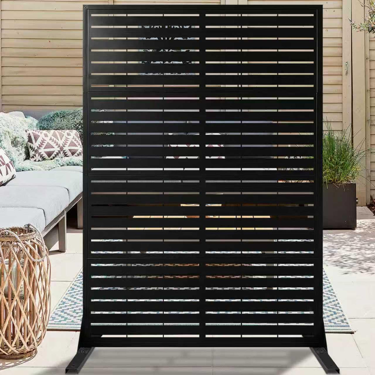 PROLEE metal privacy screen 72x44 front view adds privacy and airflow for patios.
