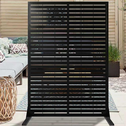 PROLEE metal privacy screen 72x44 front view adds privacy and airflow for patios.