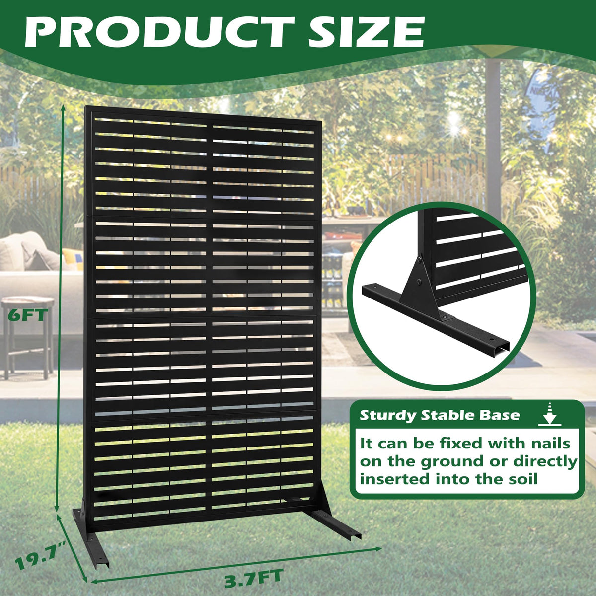 PROLEE privacy screen on a deck during outdoor installation shows durability.