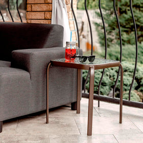 PROLISOK end table offers extra surface for cups and magazines on patios.