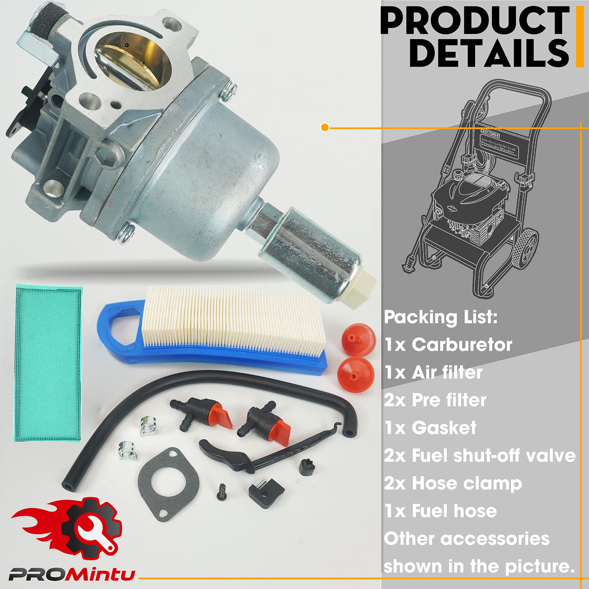 Promintu carburetor during-install view showing straightforward mounting points