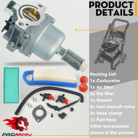 Promintu carburetor during-install view showing straightforward mounting points