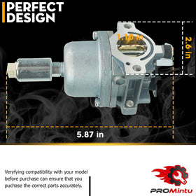 Promintu carburetor replacement diagram aids accurate installation