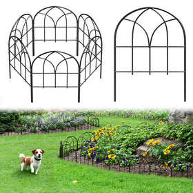 Promitop small garden fence arch panel adds a decorative border to flower beds.
