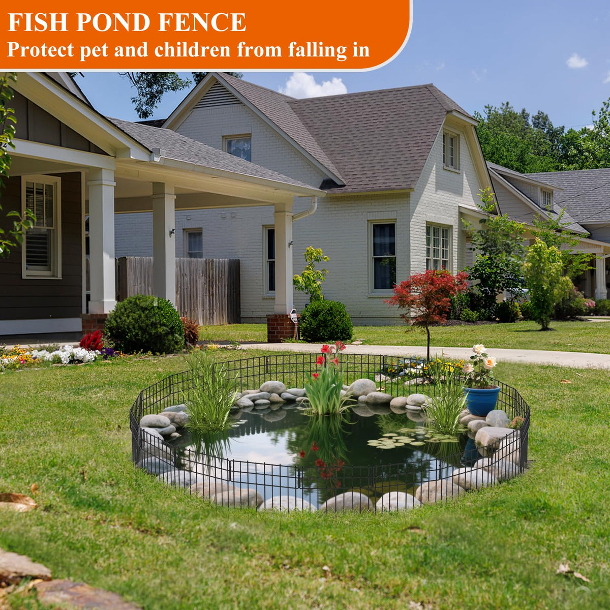 Promitop weather-resistant metal fence withstands seasons outdoors.