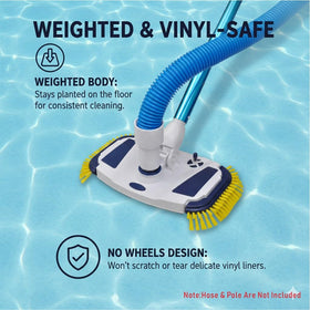Promotus weighted head with air relief technology for smooth, snag-free movement.