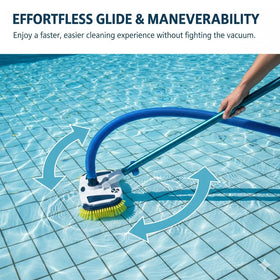 Promotus weighted head easy setup for pool cleaning with standard poles.