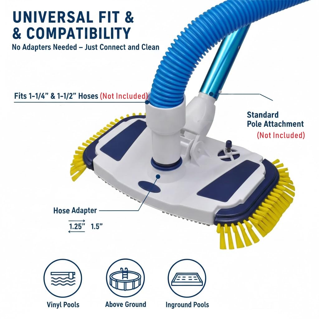 Promotus weighted head universal fit for 1-1/4 in and 1-1/2 in hoses.