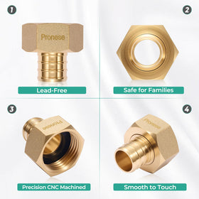 Pronese 360° swivel enables tool-free, quick installations.