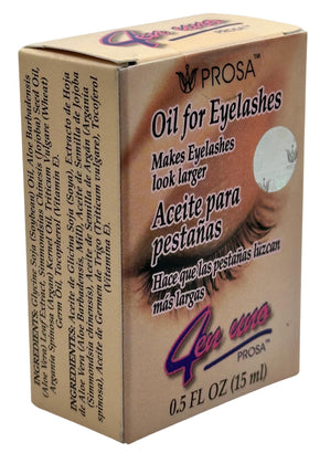 Prosa 4-in-1 lash oil bottle with precise brush for easy application.