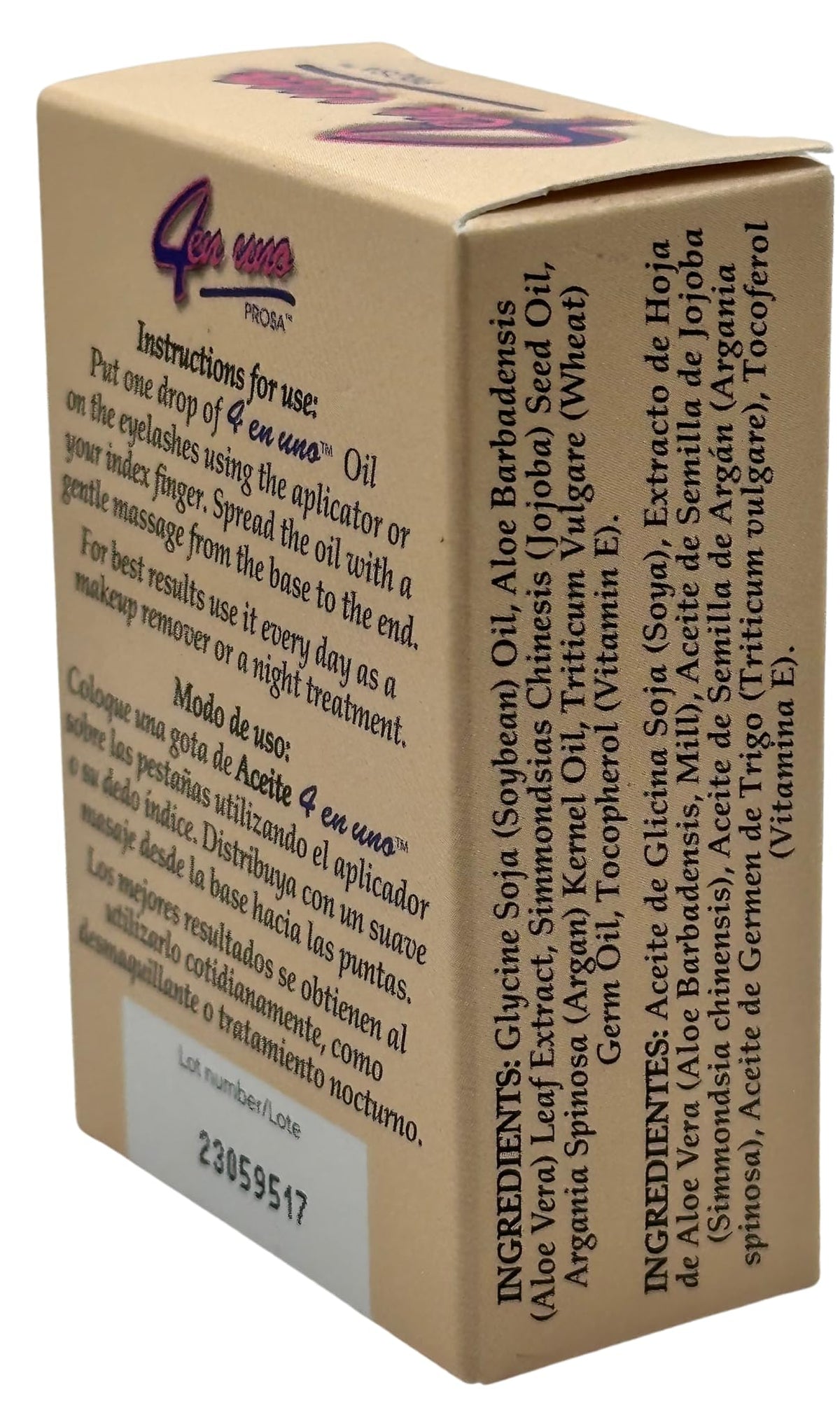 Prosa lash oil brush application demonstrates smooth, targeted conditioning.
