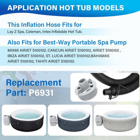 PROSOCOOL PVC inflation tube is durable and leak-proof for long spa sessions.