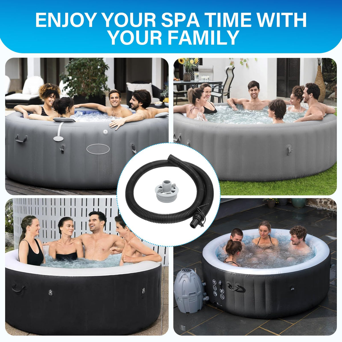PROSOCOOL replacement hose supports Lay Z Spa, Coleman and Intex compatibility.