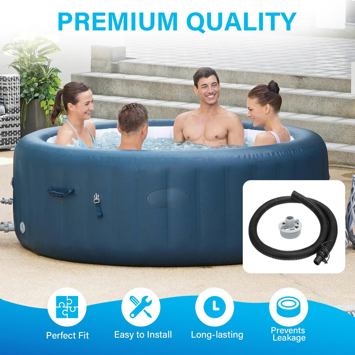 PROSOCOOL inflatable hot tub hose upgrade helps replace worn or cracked hoses.