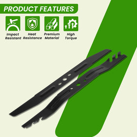 Prosentuo AB2101D mulching blade with angled design improves debris flow under the deck.