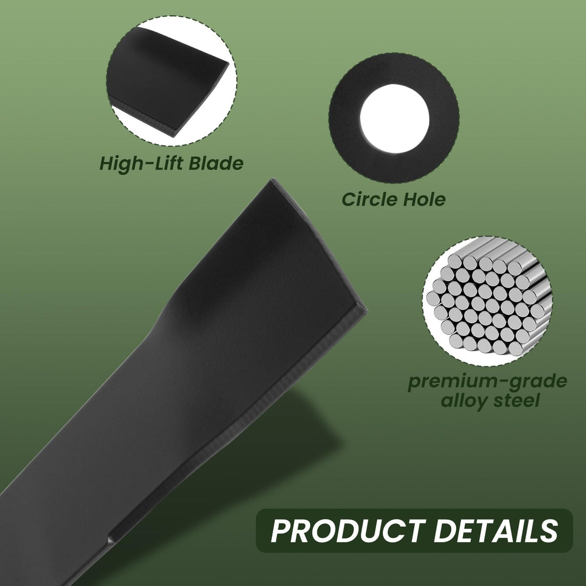 Prosentuo AC04020 blade angled debris channels aid clipping distribution