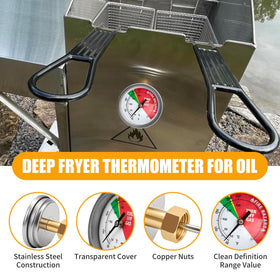 PROSOCOOL stainless steel dial offers durable, quick-read oil temps.