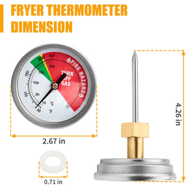 PROSOCOOL large-dial thermometer with easy-to-read white face and color highlights.