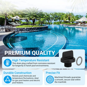PROSOCOOL winterization drain plug aids easy drainage to protect equipment.