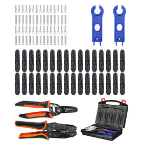 Prosoli solar crimp tool kit full setup for organized wiring projects.