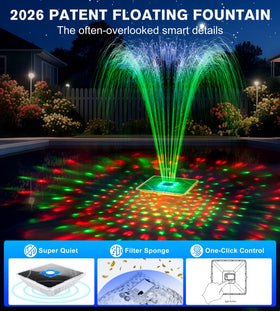 Prosplash Solar Pool Fountain suitable for above-ground pools with sun-powered operation