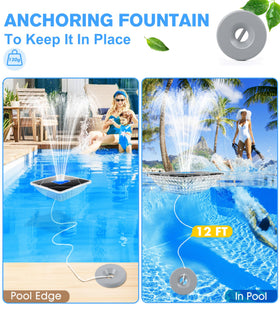 Prosplash Solar Pool Fountain dark blue adds stylish poolside flair