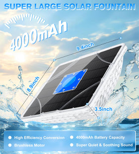 Prosplash Solar Pool Fountain floating design shown for easy setup on water