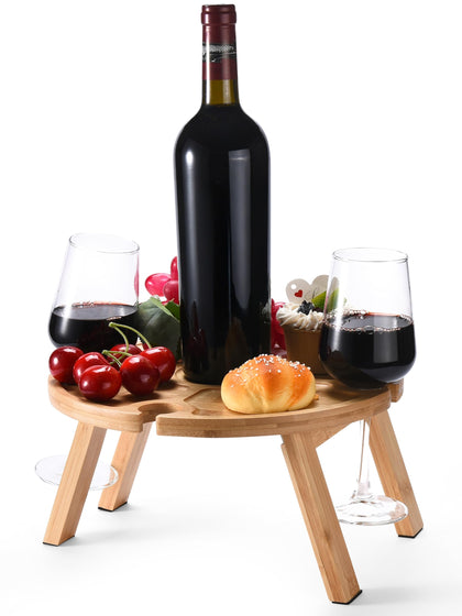Prosumer's Choice beach foldable table for convenient outdoor meals.