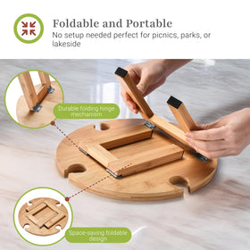 Prosumer's Choice brown wooden picnic table supports steady meals.