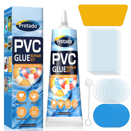 Protado patch kit applying adhesive to puncture for airtight repair