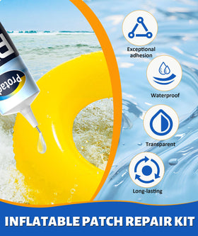 Protado patch bond seals puncture on inflatable gear