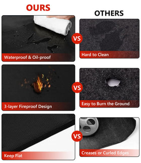 Protebox deck and lawn heat protection shields grass and boards during hot barbecues.