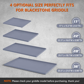 Protebox foldable griddle mat stored flat to save kitchen space.