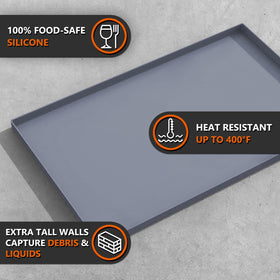 Protebox food-grade silicone mat ensures safe contact with the cooking area.