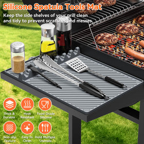 Protebox magnetic griddle mat lies flat on grill for steady use