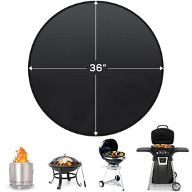 Protebox multiuse mat fits camping, backyard pits, grills, and indoor fireplaces.