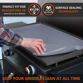 Protebox silicone griddle mat in use, heavy-duty and non-stick for quick cleanup.