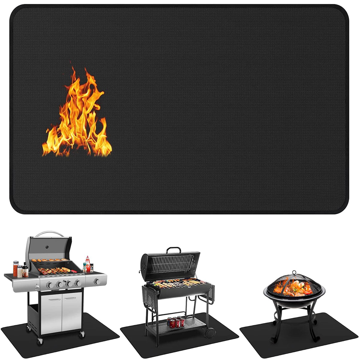 Protebox under-grill-mat-48x30-inch keeps decks clean and protected during outdoor grilling.
