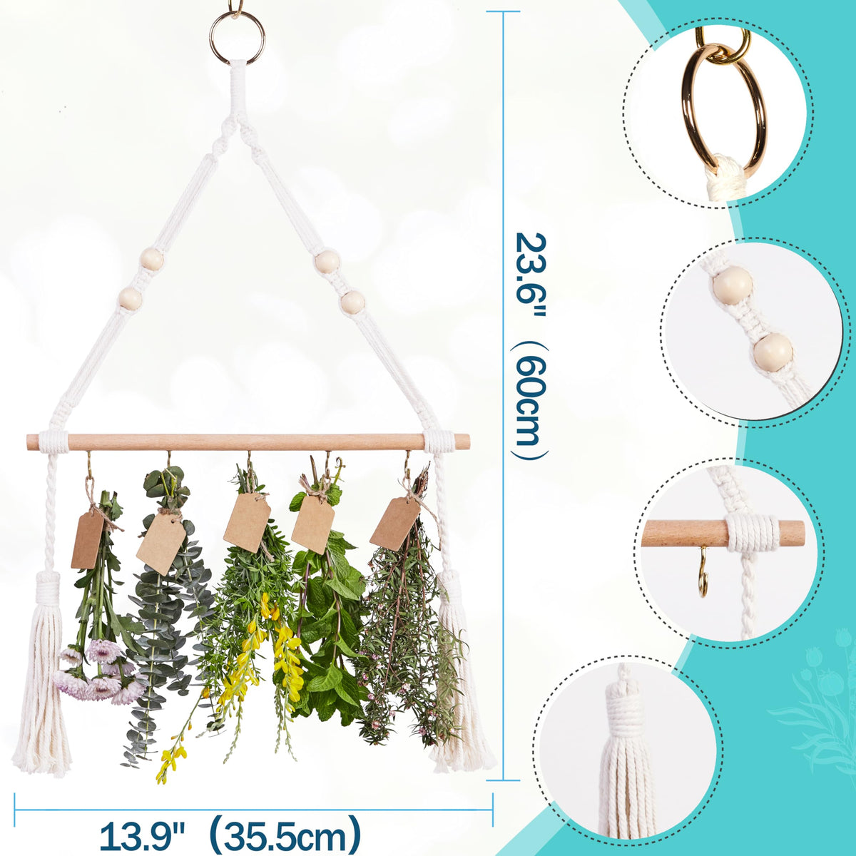PROTITOUS gift tags 25pcs brown for labeling dried herbs.