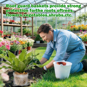 ProToolKit assembled 1-gallon baskets ready for planting and rooting protection