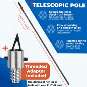 ProTuff pool pole lifetime warranty includes replacement.