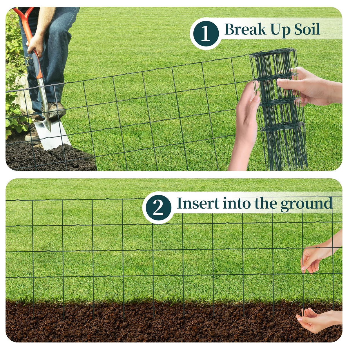 PROWORX flower-bed edging visual for tidy borders