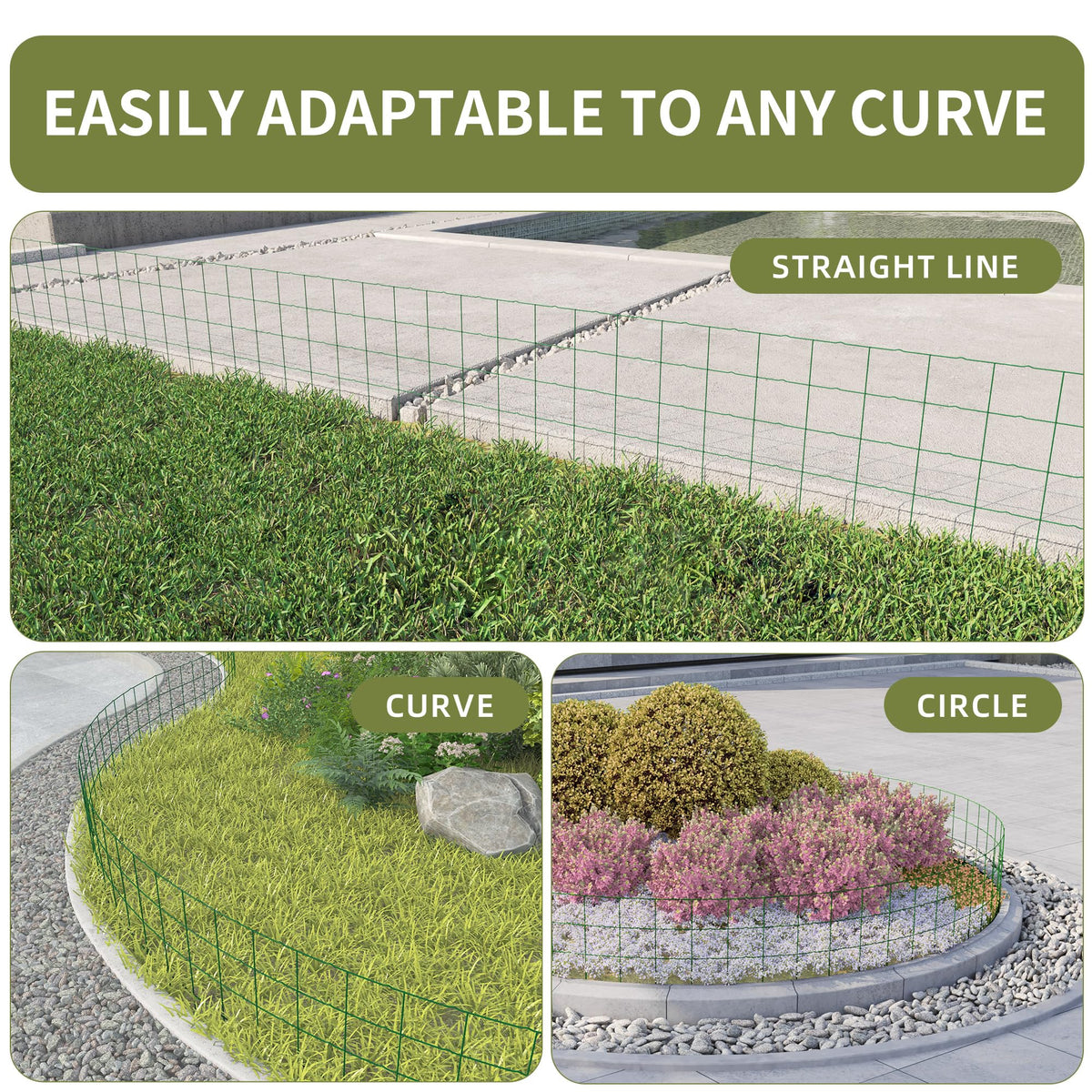 PROWORX green PVC-coated fence closeup showing rust resistance