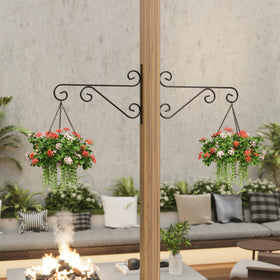 PROWORX rust-resistant plant hanger with powder-coated finish, ideal for outdoor rain or wind.